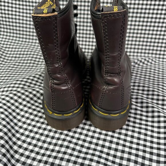 Dr Martens Purple Maroon Red Made in England Combat Boot UK Size 4 / US Wmns 6 - Picture 3 of 7